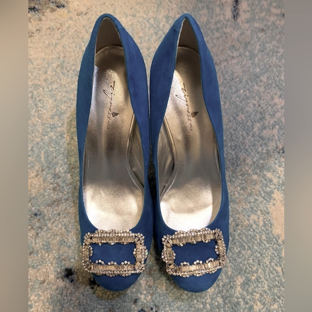 crystal buckle heels size 7.5